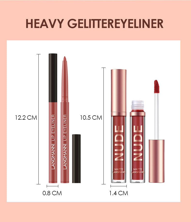 Crayon à lèvres et rouge à lèvres, lot de 12 pièces