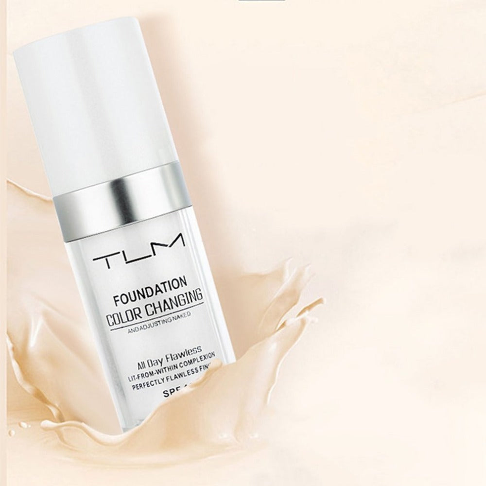 Fond de teint liquide correcteur de température, maquillage portable couleur naturelle, fond de teint BB correcteur