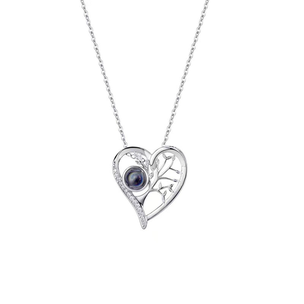 Collier « Je t'aime » en argent sterling S925 avec inscription « Love Tree »