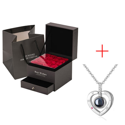 Coffret Cadeau Collier Rose