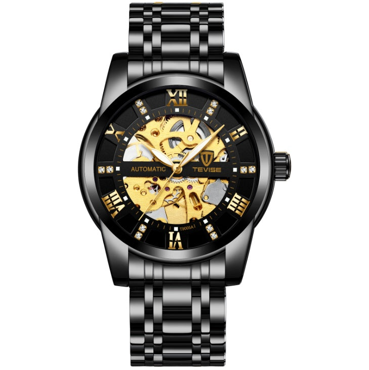 Montre de mode pour homme, montre mécanique automatique, montre creuse, montre étanche pour homme