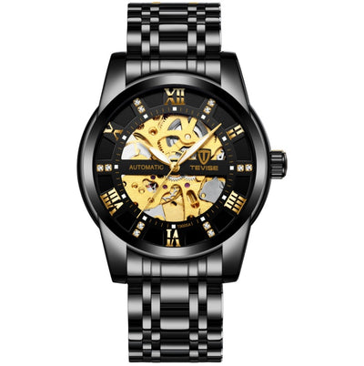 Montre de mode pour homme, montre mécanique automatique, montre creuse, montre étanche pour homme