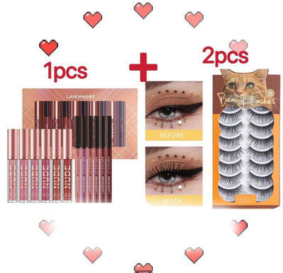 Crayon à lèvres et rouge à lèvres, lot de 12 pièces