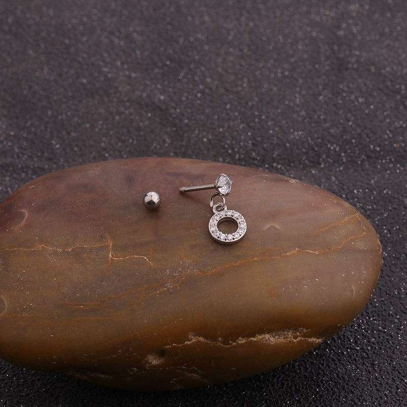 Boucles d'oreilles Piercing New Micro-Incrustées de Zircon