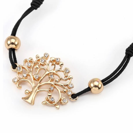 Bracelet en tissu avec arbre de vie