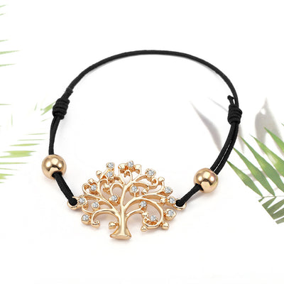 Bracelet en tissu avec arbre de vie
