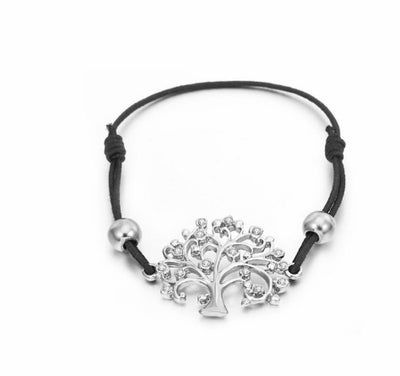 Bracelet en tissu avec arbre de vie