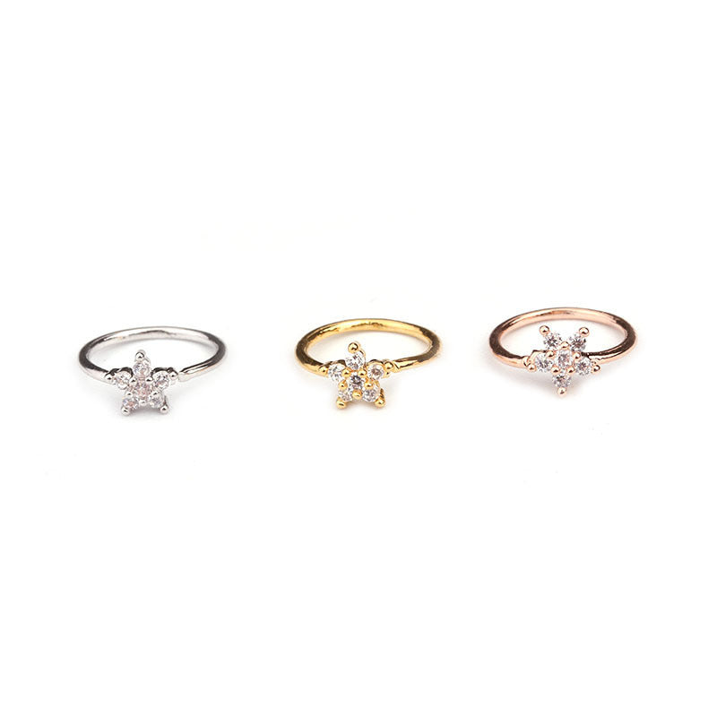Piercing de nez, bijou de corps, anneau, petite fleur, hélix