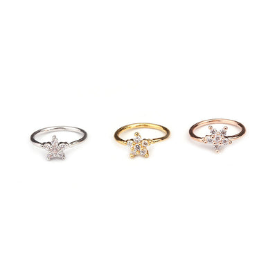 Piercing de nez, bijou de corps, anneau, petite fleur, hélix