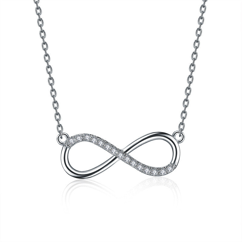Collier, bijou et pendentif infinity en argent pour femme