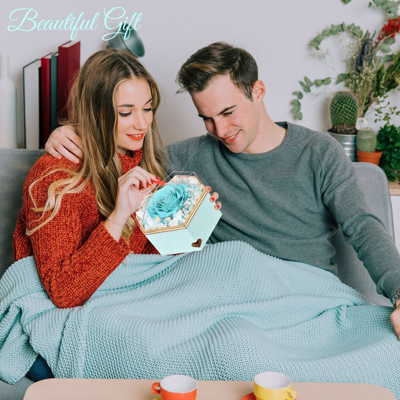 Coffret cadeau de bijoux avec roses