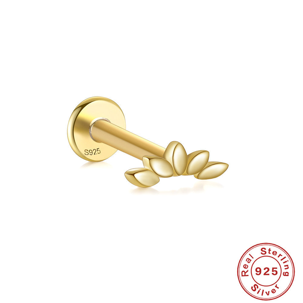 Boucles d'oreilles à tige en argent sterling S925 avec libellule multi-diamants et œil de cheval