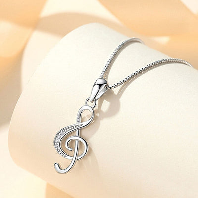 Collier avec pendentif en forme de note de musique au design spécial