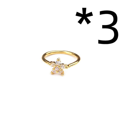 Piercing de nez, bijou de corps, anneau, petite fleur, hélix