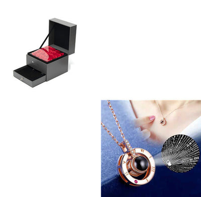 Coffret Cadeau Collier Rose