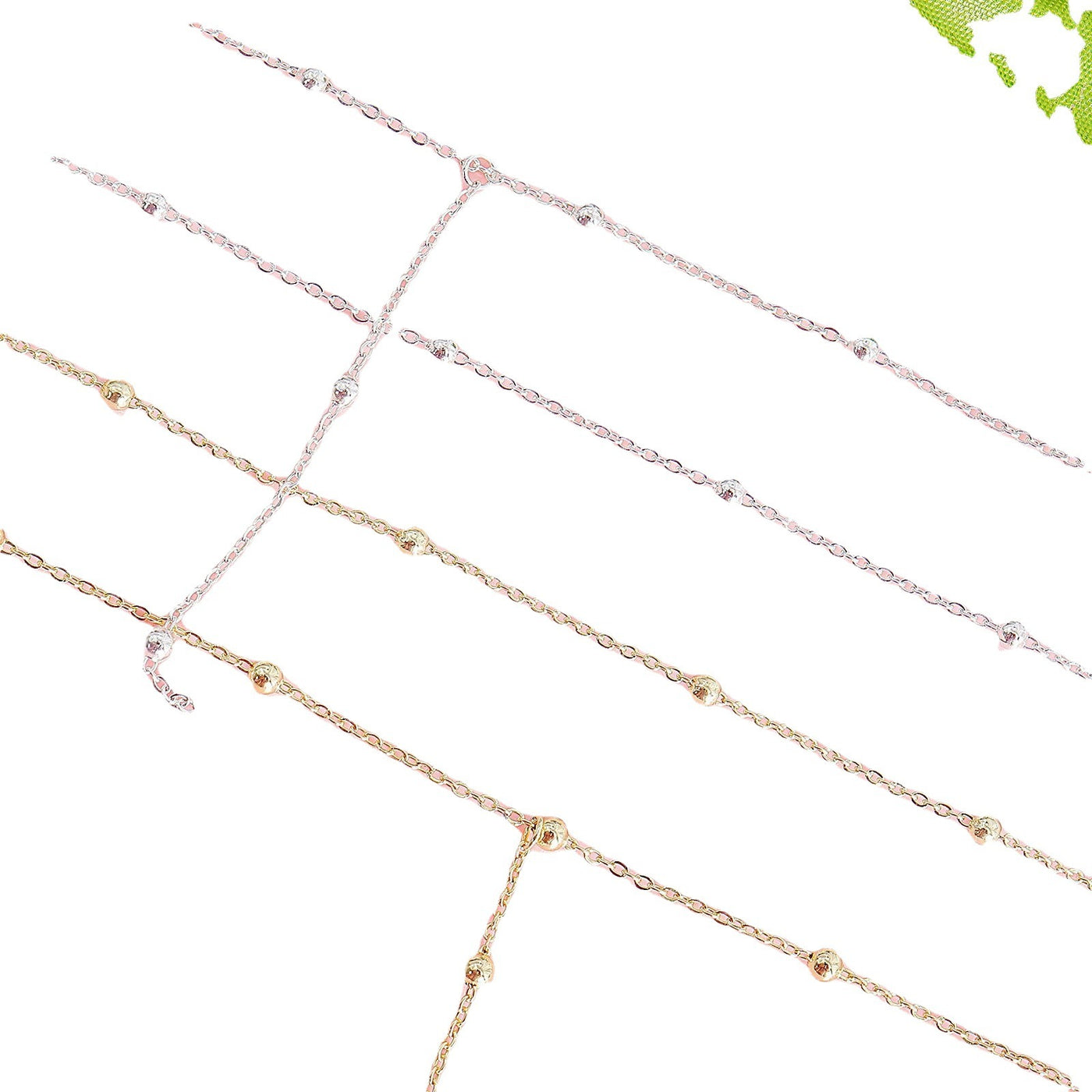 Collier simple à pompons multicouches en perles de riz